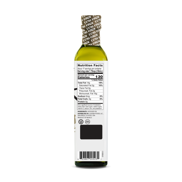 Extra Virgin Avocado Oil 500ml Bottle | Chosen Foods