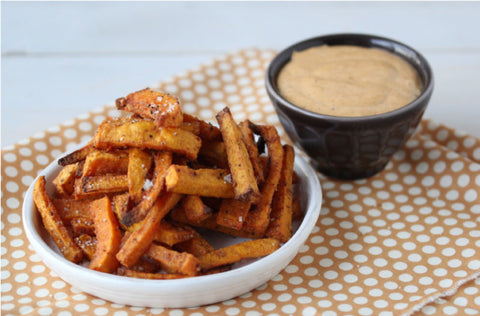 Roasted Butternut Squash Fries with Spiced Avocado Oil Aioli