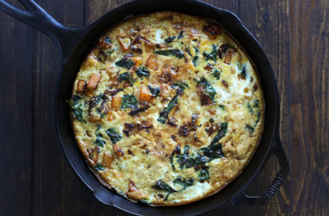 Butternut Squash Frittata with Quinoa & Caramelized Onions