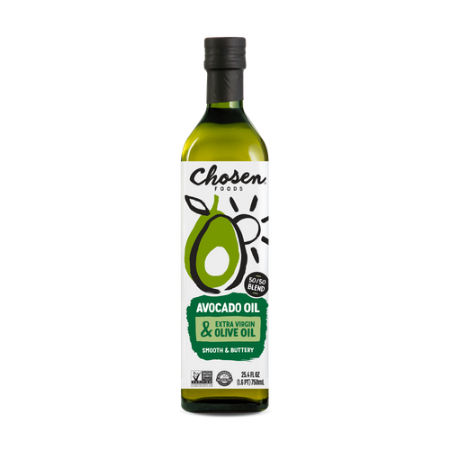 50/50 Blend 100% Pure Avocado + Extra Virgin Olive Oil 750ml Bottle - View Front Bottle