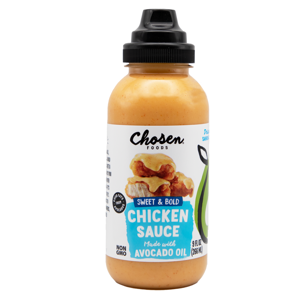 Chicken Sauce made with 100% Pure Avocado Oil - Front View Bottle