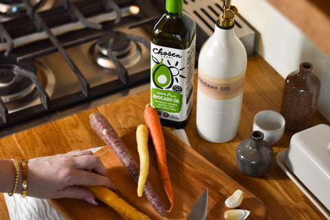 Chosen Foods Avocado Oil & Artisan Cruet Gift Set