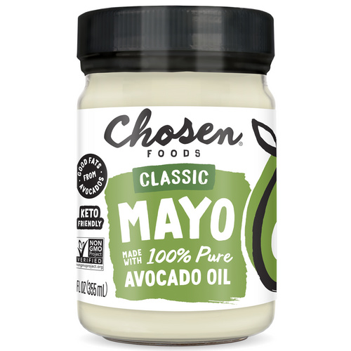 Classic Avocado Oil Mayo 12oz Glass Jar - View Front Jar