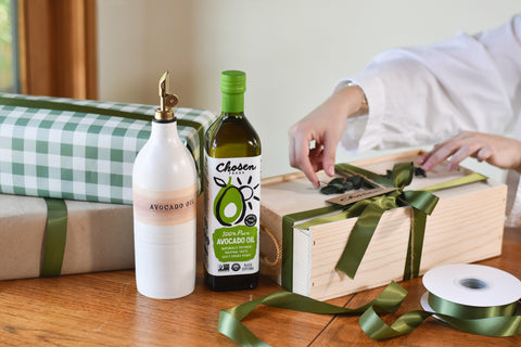 Chosen Foods Avocado Oil & Artisan Cruet Gift Set