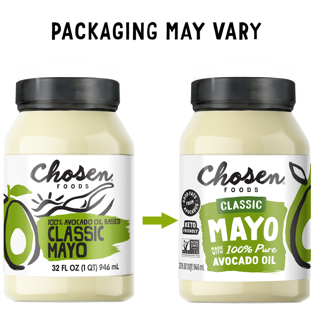 Classic Avocado Oil Mayo 32 oz BPA-Free Jar | Chosen Foods