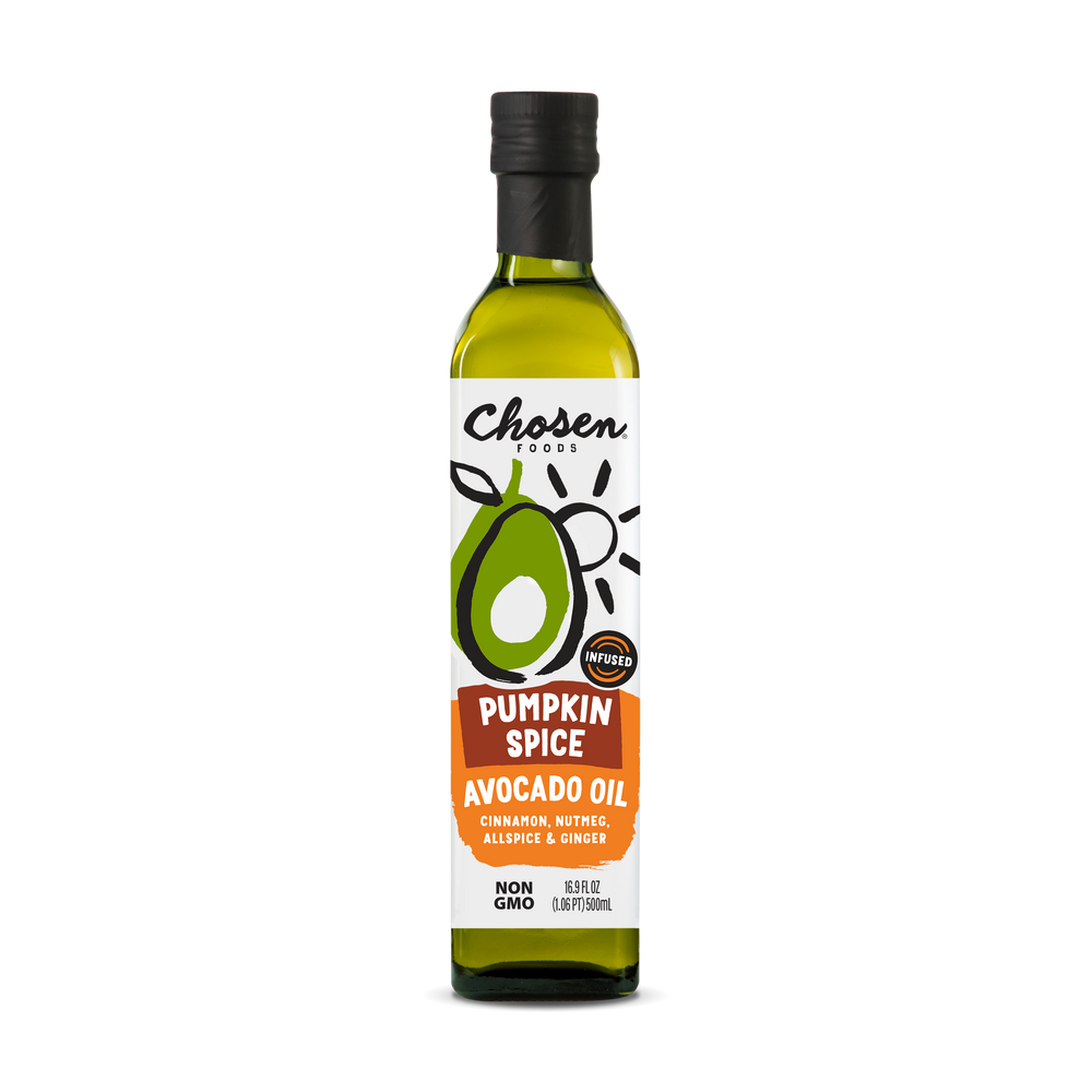 Pumpkin spice avocado oil bottle