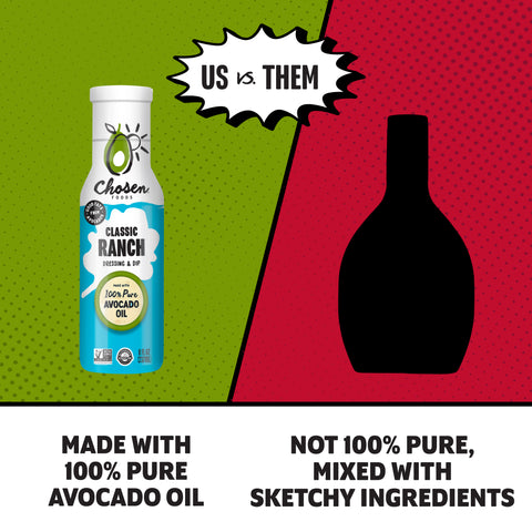 chosen foods classic ranch dressing Chosen Foods Classic Ranch Dressing & Dip, 8 fl oz, with Avocado Oil