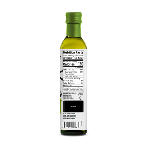 100 Pure Avocado Oil for Cooking 250ML Chosen Foods